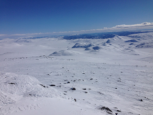 På toppen av Rasletinden (2105 moh).