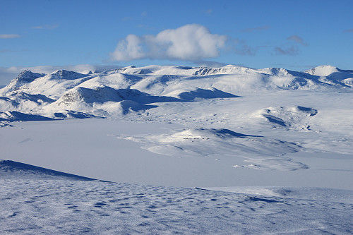 Fra Stryteberg (1310 m) mot Gjendealpene.