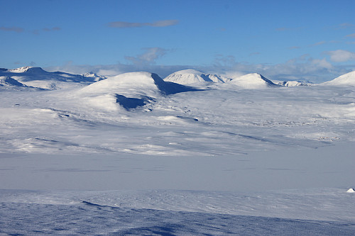 Fra Stryteberg (1310 m) mot Vinstre og Valdresflye.