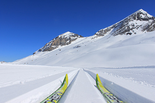 Flotte skiforhold på Daubensee (2207 m).
