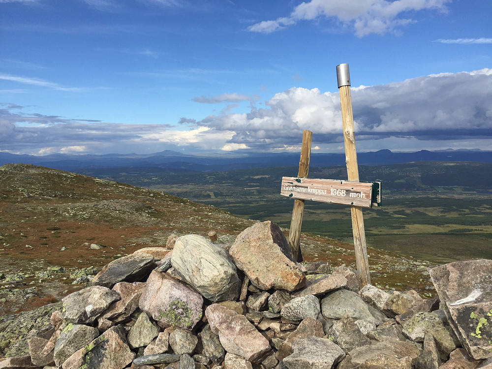 På toppen av Grønsennknippa (1370 m).