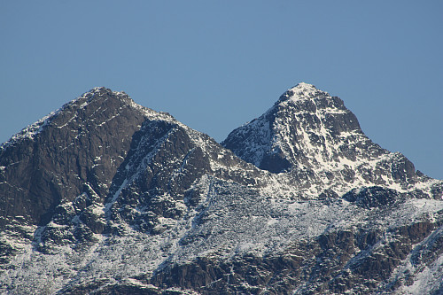 Langedalstinden og Mesmogtinden fra Dryllenøse.
