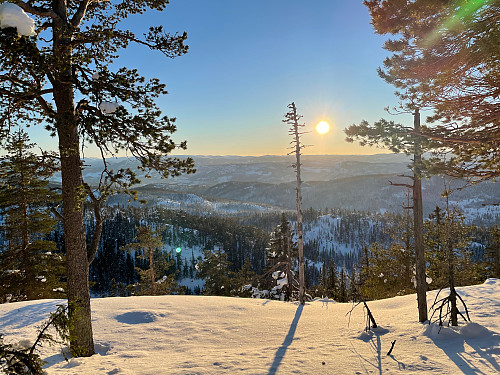 Fra Tjuvhanskollen (760 m) mot sydvest.