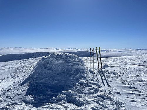 På toppen av Gråhøe (2014 m).