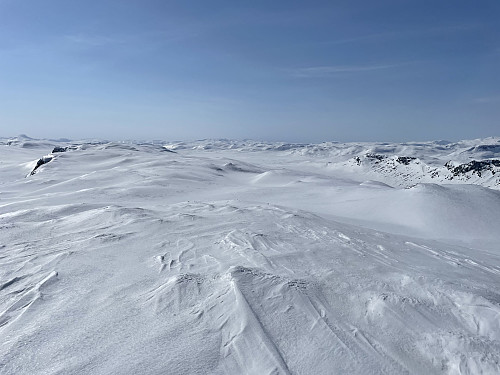 Fra Sørvest for Djupebotten (1544 m) mot vest.