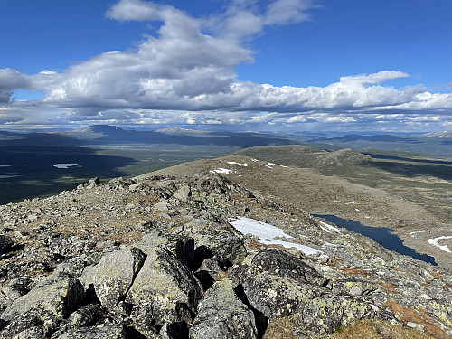 På Oskampen (1513 m). Utsikt mot nordøst.