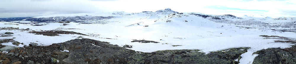 Panoramautsikt fra Grønekinnkampen (1151 moh).