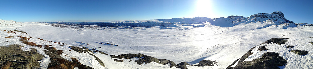Panoramautsikt fra Smørkollen (1155 moh).