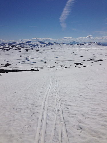 Utsikt mot Valdresflya fra Steindalen.