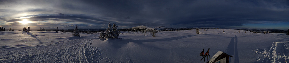 Stemningsfullt på Skardåsen denne ettermiddagen.