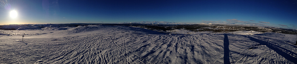 Panoramautsikt fra Smørlifjellet (1160 moh).