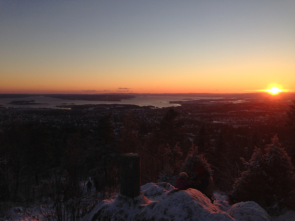 Flott solnedgang på Vettakollen.