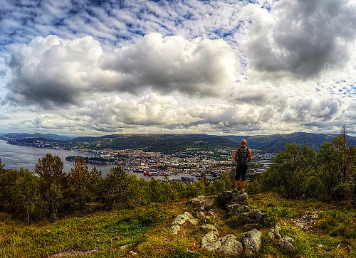 Bergen sett fra Trigpunkt nord på Damsgårdfjellet