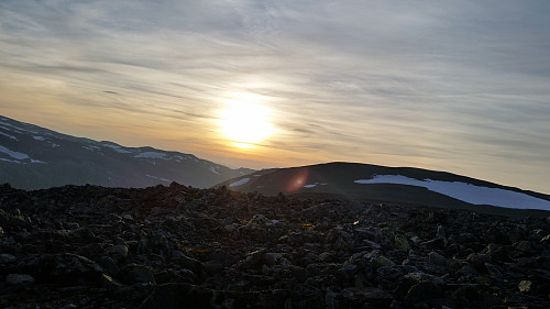 Solnedgang på Belgjinøsen