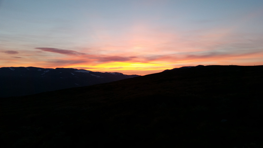 Solnedgang fra Slettefjellet