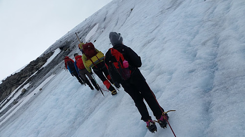 På tur opp breen