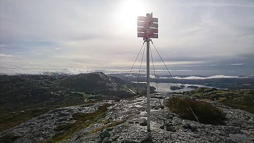 Utsikt fra Kvitabergfjellet retning Grindafjorden