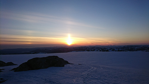 Solnedgang på Folgefonna