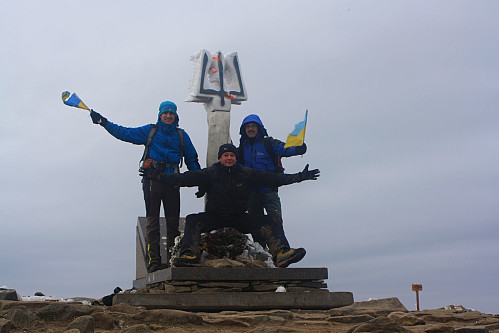 Auf der 2060,8m hohen Гора Говерла (Hora Hoverla), dem höchsten Berg der Ukraine.
