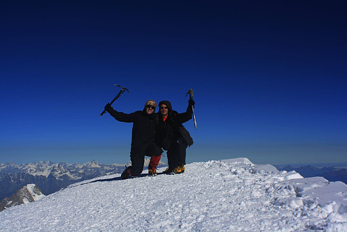 Auf dem Mont Blanc (4810,45m), dem höchsten Gipfel Frankreichs.