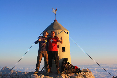 Auf dem Triglav (2864m), dem höchsten Berg von Slowenien