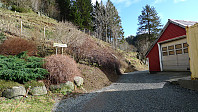 Starten på turen til Krossfjellet (Moldekleivfjell) ved Øvre Sagstad