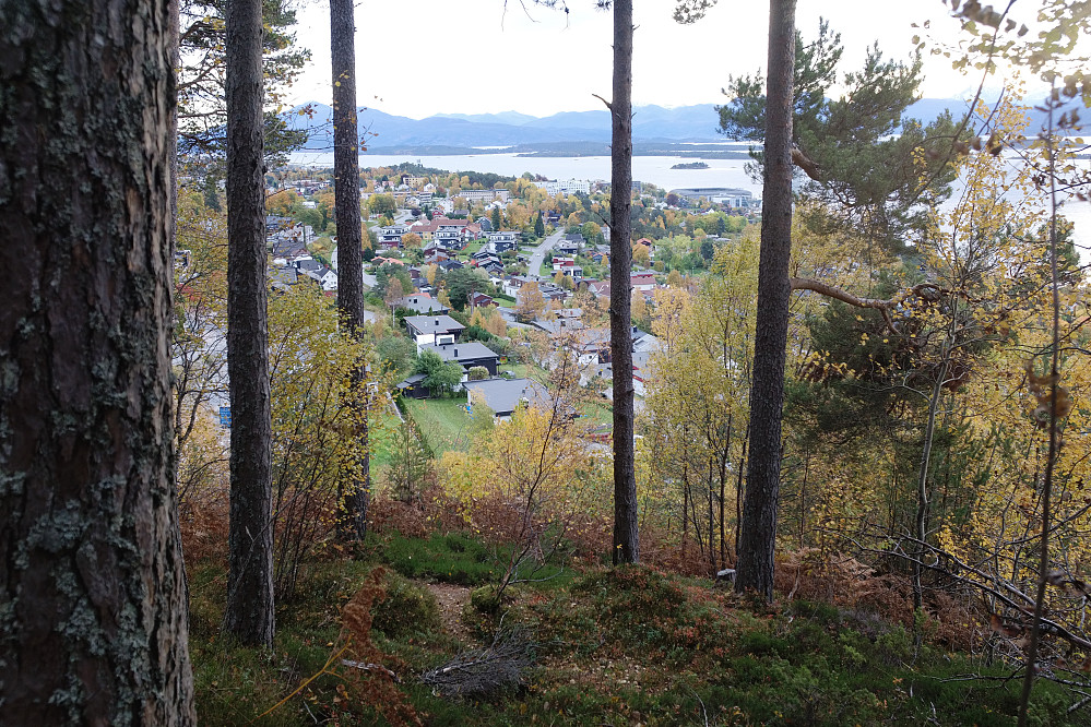 Tilbake der turen startet, Pederstien i Molde, retning sørøst.