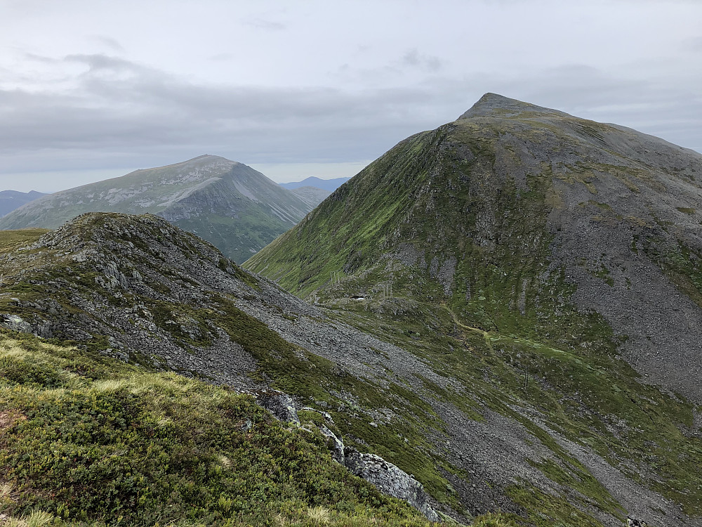 Fra Julskartinden mot Urfjellet og Kvannfjellet