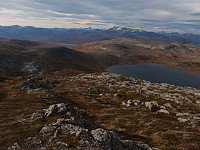Rypfjellet, Kufjellet, Austre Bøluvatnet og Snota fra Bolmetrollhetta.