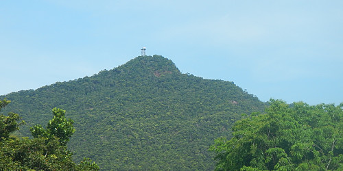 view of Gunung Jantan from far...