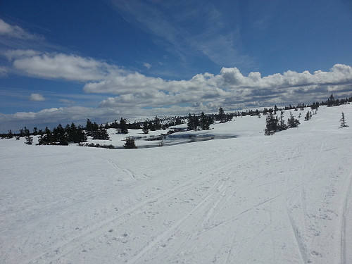 Ved Kroksjøen, utsikt møt Snørvillen og Mostfjellet