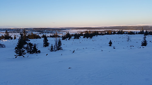 Innover fjellet, sett fra Gjestebodåsen
