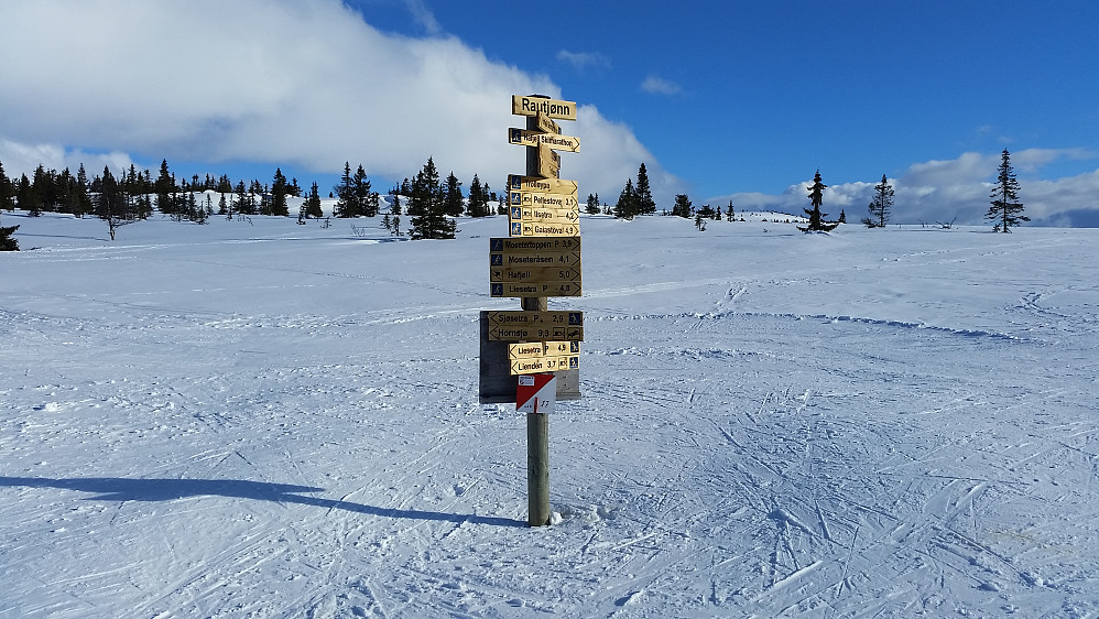 Løypekrysset ved Raudtjørnet
