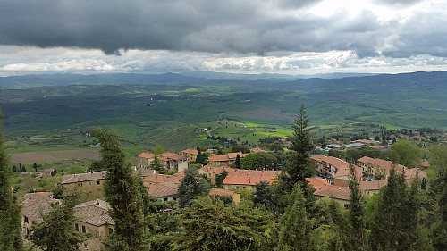 Toscansk landskap i Volterra