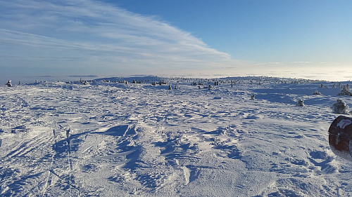 Fra Lunkefjell mot Sjusjøfjellet