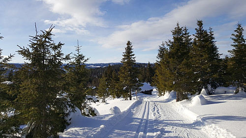 Ser tilbake på Veslesætra og over til Vestfjellet