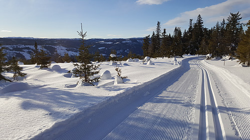 Utsikt mot Skjelbreidsfjellet, Storsætra og Hærfjellet