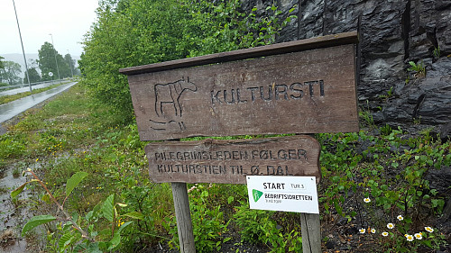 Det regna godt da jeg kom ned til utgangspunktet