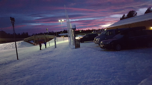 På stadion