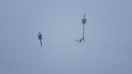 Ikke mye utsikt på Lunkefjell i dag