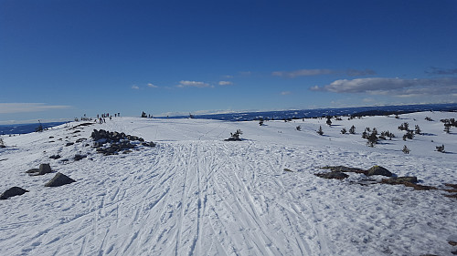 Mye folk på Sjusjøfjellet
