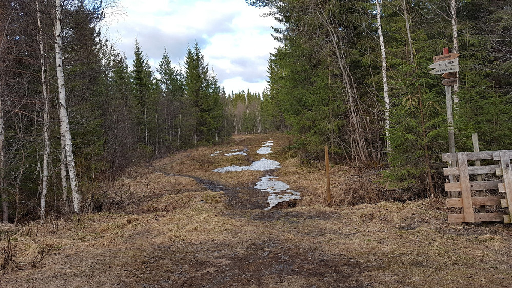 Det lå fortsatt snø flere steder i Ingalåmi