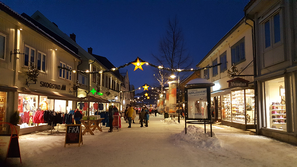 Fint i gågata på Lillehammer