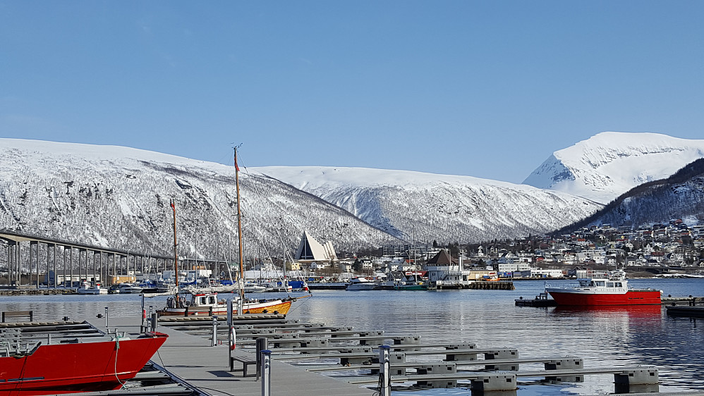 Vakkert langs kaia i Tromsø