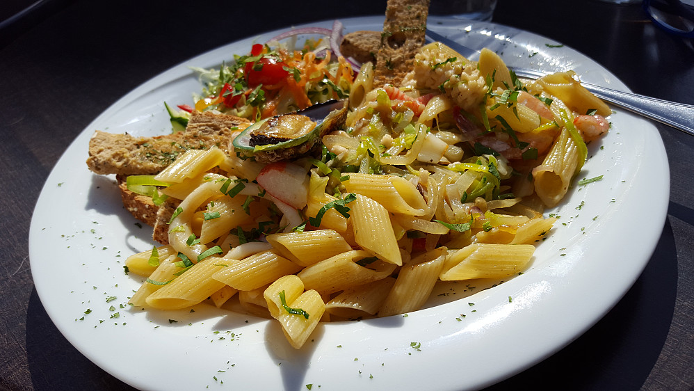 Kunne spise ute, skalldyrpasta