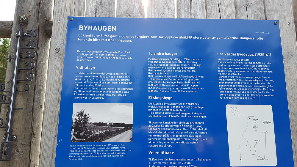 Infotavle ved Knapphaugen (Byhaugen)