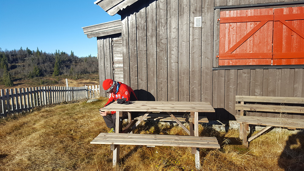Per Ole etter at vi har stengt hytta
