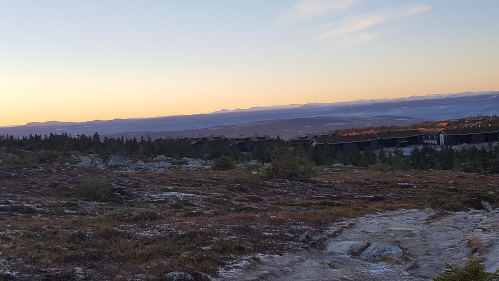 Nærmer seg solnedgang over Ilsetra og Gausdal Vestfjell
