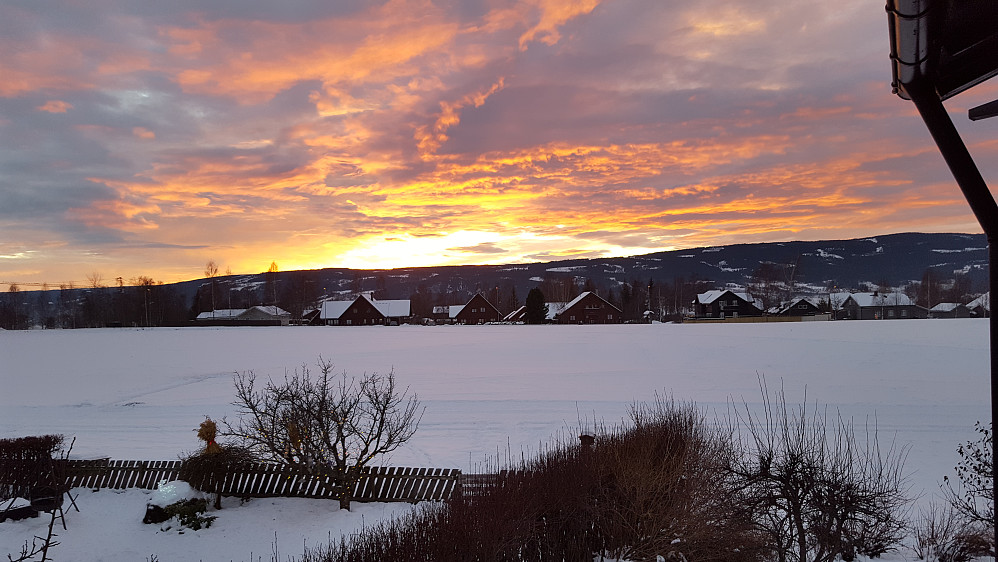 Fin solnedgang i Blestervegen også i dag