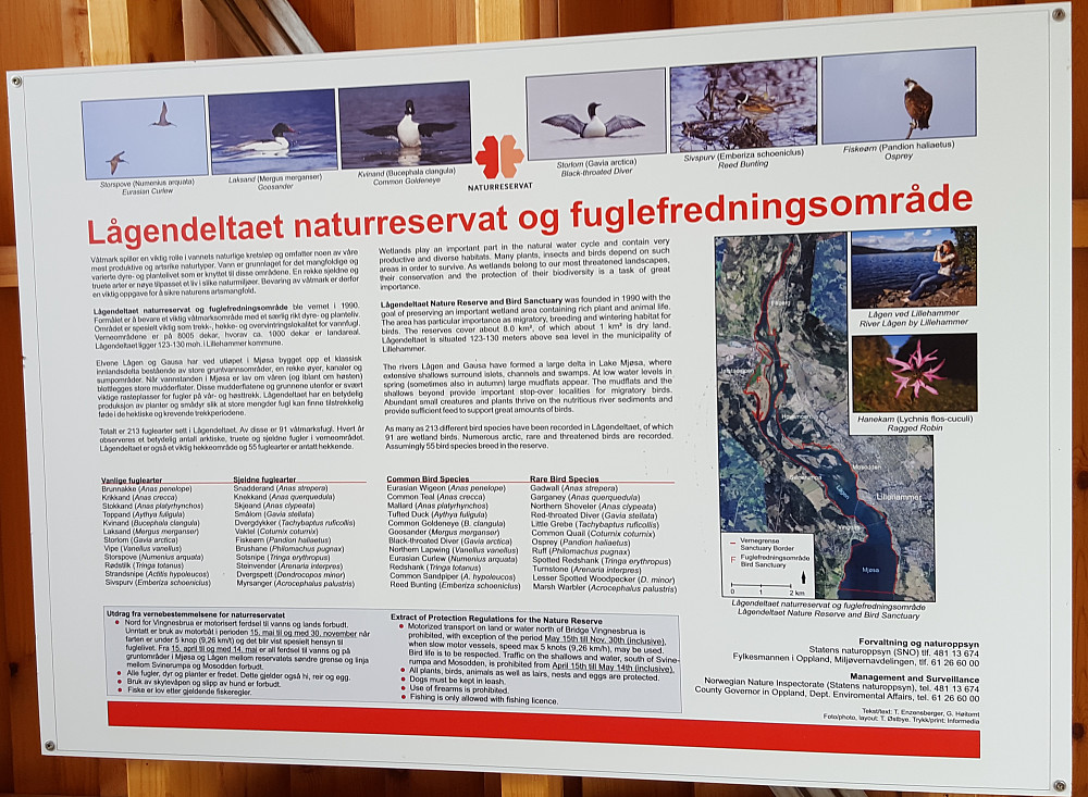 INFO tavle ved utkikkstårnet